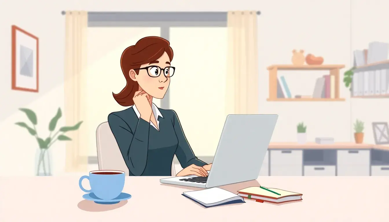 Person im Heimbüro am Laptop beim Thema Kündigungsfrist berechnen