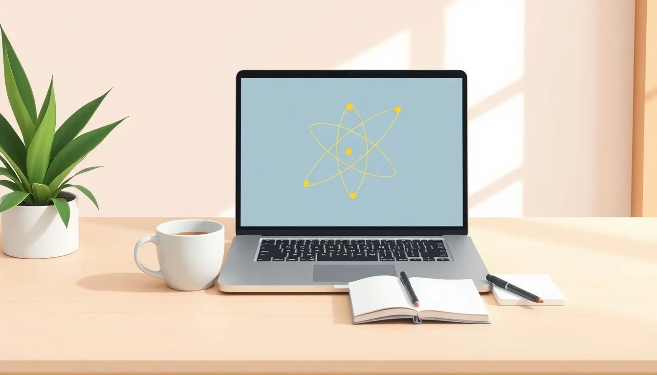 Laptop auf Schreibtisch zeigt Diagramm zur Durchschnittsgeschwindigkeit berechnen