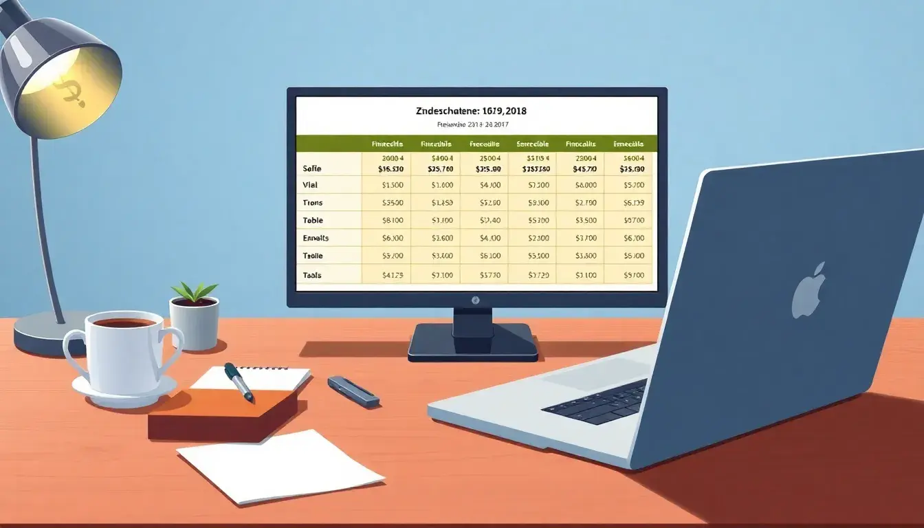 Finanzplanung am Laptop zum Thema Verzugszinsen berechnen in Deutschland